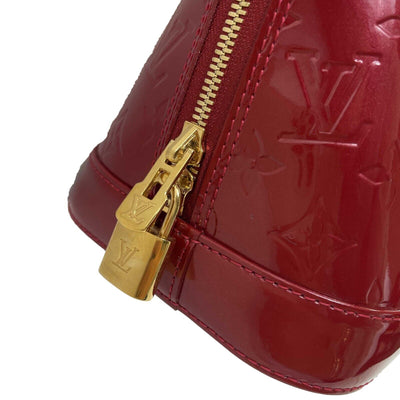 Louis Vuitton - Excellent - Alma PM in Red Patent Leather - Top Handle Handbag