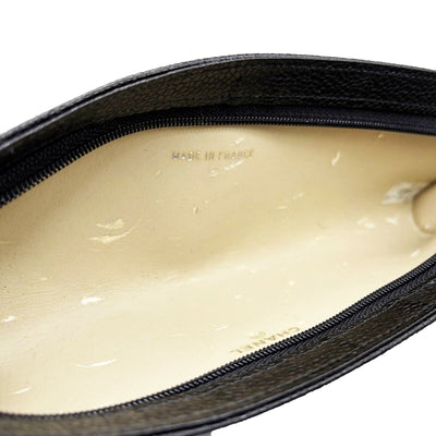 CHANEL - Vintage 96 Small Black Case / Pouch / Makeup Bag Caviar Leather / CC Lo