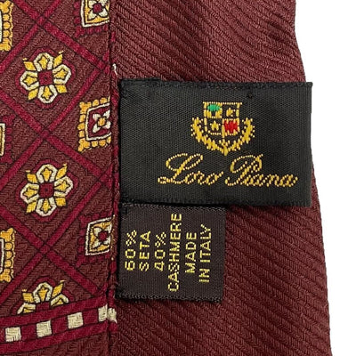 Loro Piana Baroque Printed Cashmere Silk Shawl Scarf - OS
