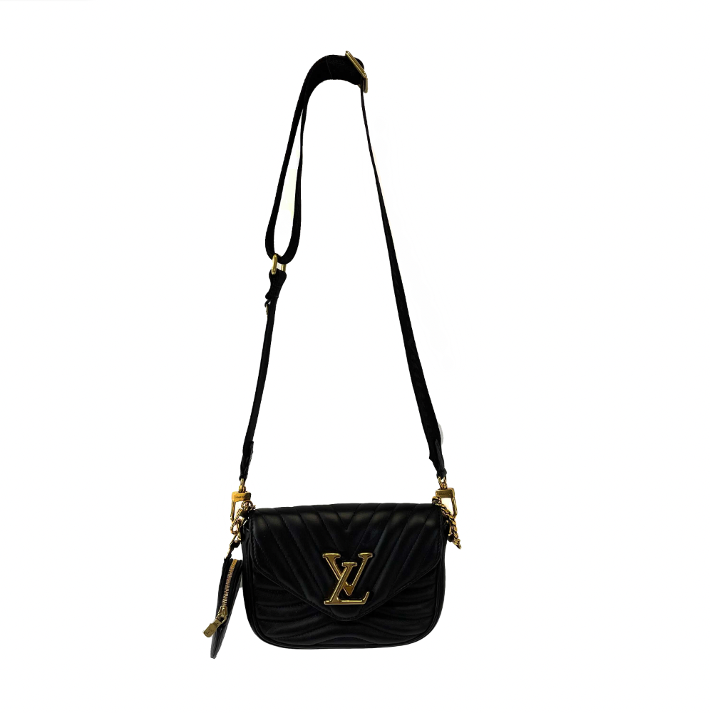 Louis Vuitton - LV - New Wave Multi Pochette Quilted Leather Black Crossbody