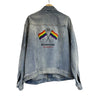 BALENCIAGA - Rainbow Flag Denim Jacket - Light Blue - Size 36