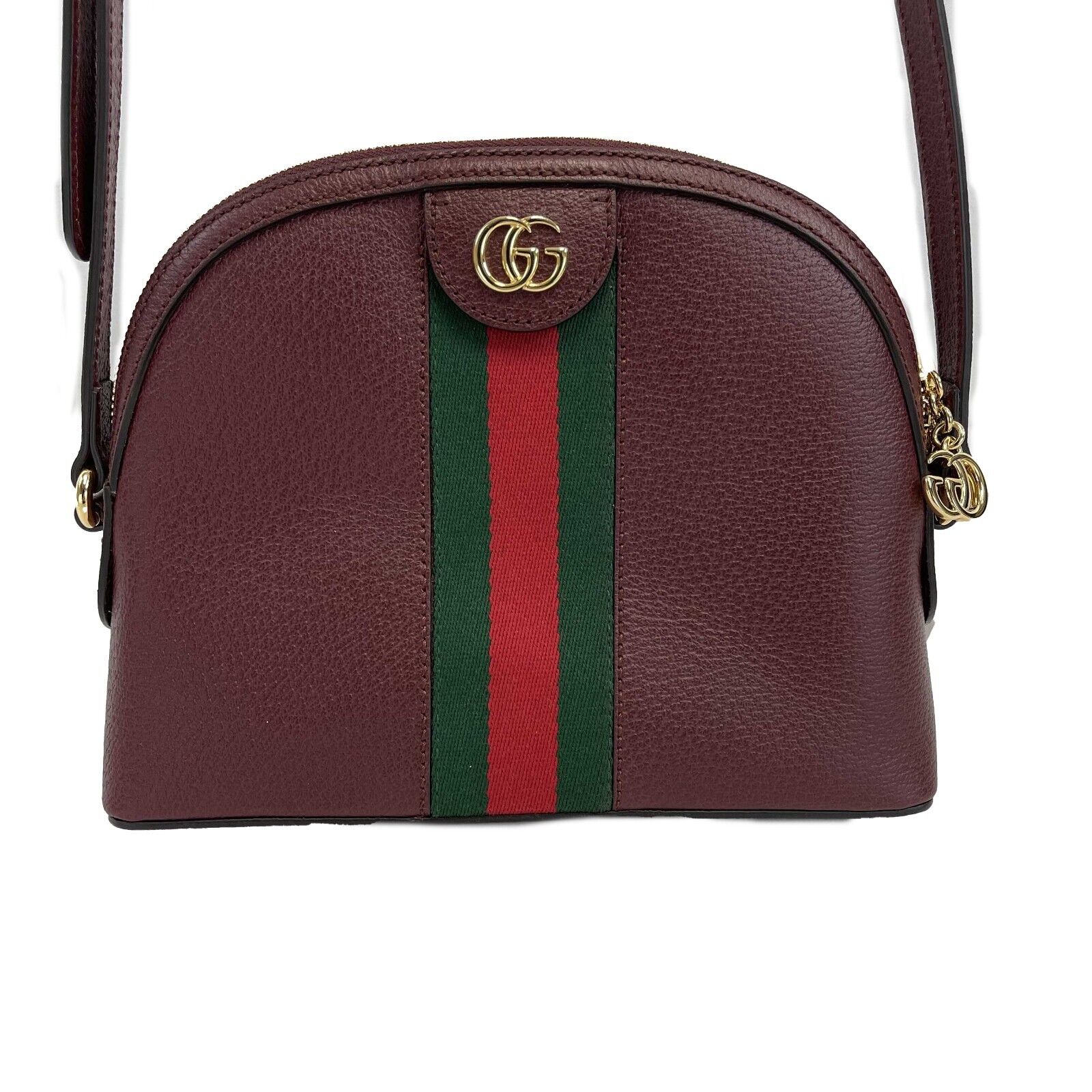 Gucci - Authenticated Ophidia Handbag - Leather Burgundy Plain for Women, Never Worn