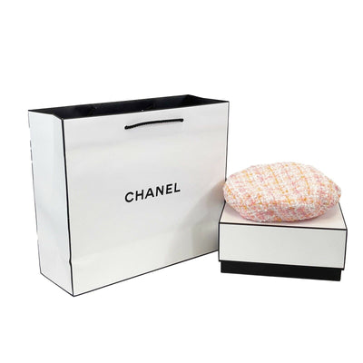 CHANEL - 19C 2019 Cruise Iconic Tweed and Sequin Beret Hat - CC Logo - Size S