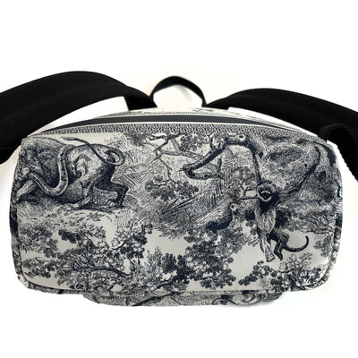 Christian Dior - Toile de Jouy Mini Backpack - White, Blue, Black Wildlife