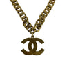 CHANEL - 1980s Gold Plated CC Logo Necklace Belt Collection 28 Gold Necklace