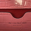 Alexander McQueen Jeweled 4-ring Crystals Mini Mock-Croc Satchel Pink Crossbody