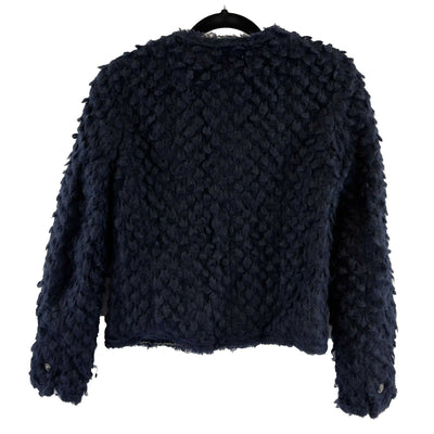 CHANEL- 08A Boucle Textured Mohair Jacket - Navy - 4 Pocket - FR 38 US 6