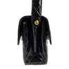 CHANEL - VTG 1996 Medium Black Top Handle Kelly Medium Flap Bag - Patent Leather