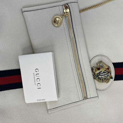 Gucci - New w/ Tags - Rajah Tote - White Shoulder Bag