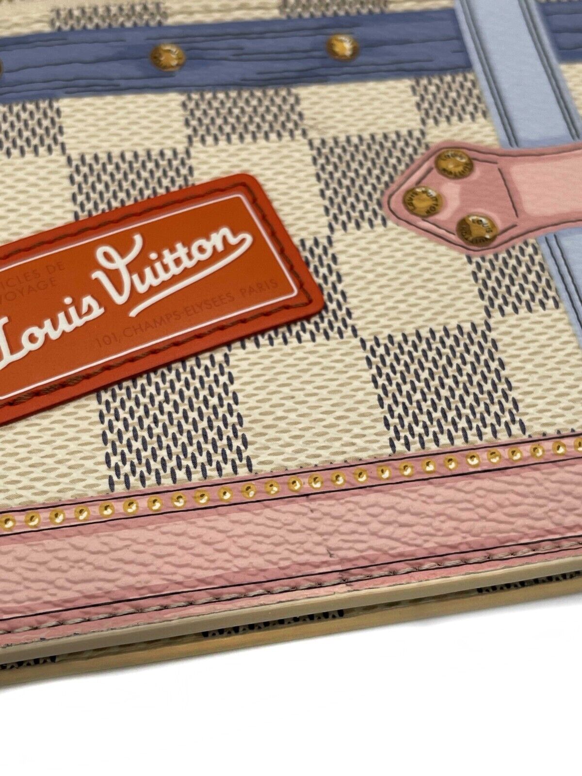 Louis Vuitton Damier Azur Summer Trunks Pochette Weekend Chain Crossbody