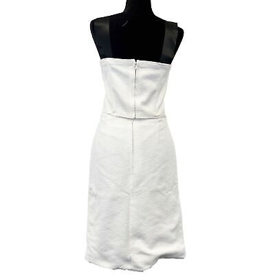 CHANEL - 1998 98P - Karl Lagerfeld Skirt Crop Top Set - White/ Black - 44 US 12