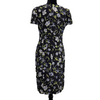 CHANEL - Vintage 97P Silk Floral Dress - Black Printed -Size FR 40 US 8