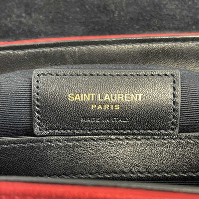 Saint Laurent - LouLou Shoulder Bag Matelasse Chevron Leather Toy Red Crossbody
