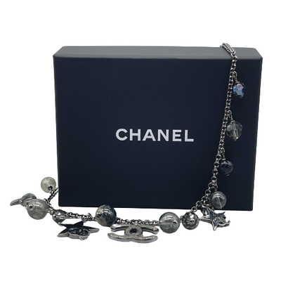 CHANEL - 08P Celestial CC Moon and Star Charm Necklace - Pristine!