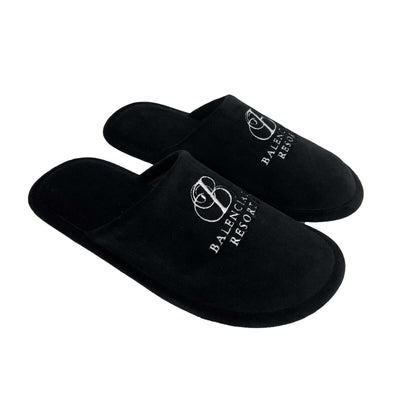 Balenciaga - New w/ Tags - Black Velour Slippers - 42 US 9