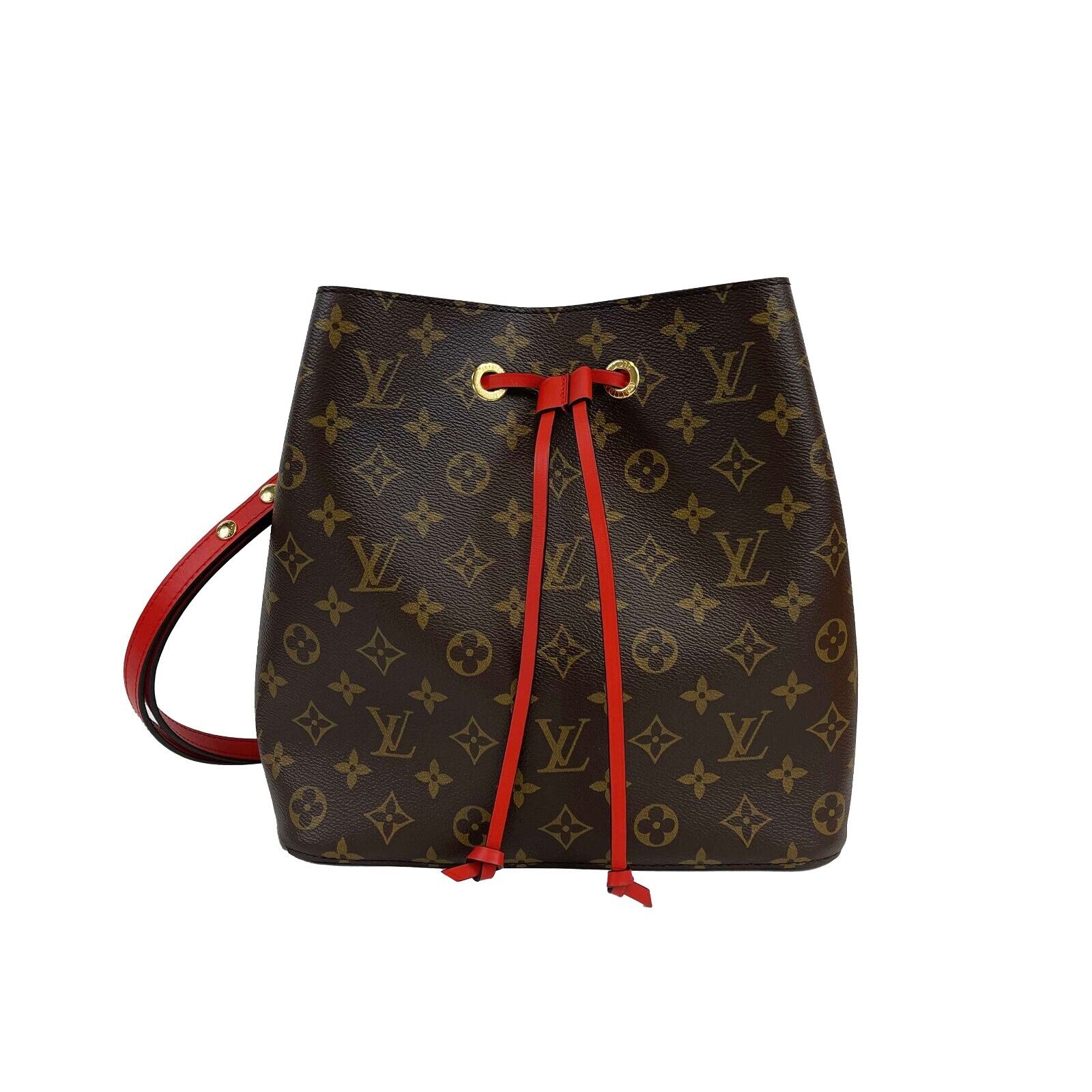 Louis Vuitton Neonoe Coquelicot Brown Monogram Canvas Shoulder Bag