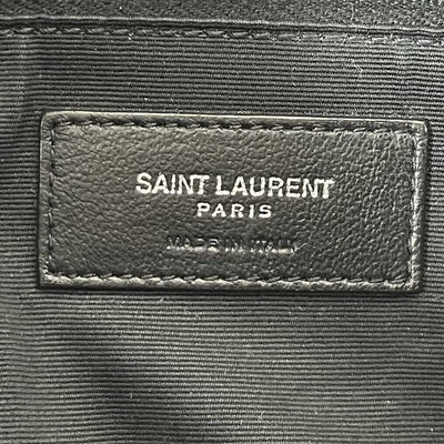 Saint Laurent - Excellent - Loulou Puffer Medium - Black / Silver Shoulder Bag