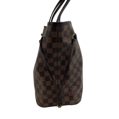 Louis Vuitton - LV Neverfull Damier Ebene MM - Brown / Red Tote / Shoulder Bag