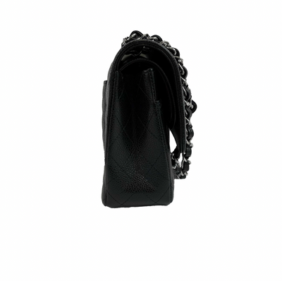 CHANEL - NEW 2021 Timeless Black Medium Double Flap Caviar Crossbody Shoulder Bag