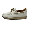 HERMES - Leather Lace Up Nautical Platform Loafers - White / Brown 38 US 8