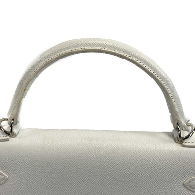 Hermes -2014 Kelly 32 in Epsom Leather - White - Top Handle Handbag