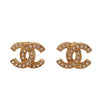 Chanel - 18V CC Logo Classic Timeless Mini Crystal Earrings