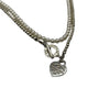 TIFFANY & CO Wrap Necklace in Silver with Pearls and a Diamond Heart Pendant