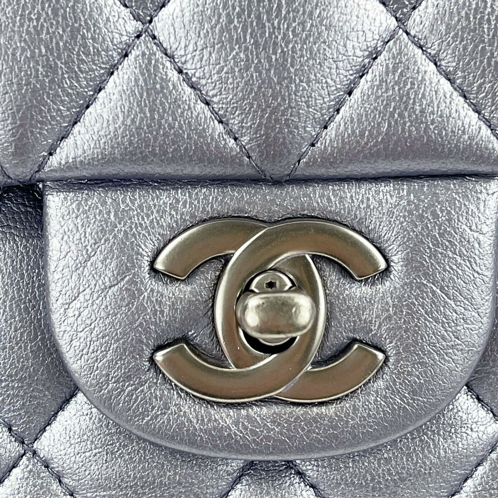 silver and black chanel bag authentic