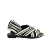 Salvatore Ferragamo - Black And White Ankle Strap Sandals - Size 8