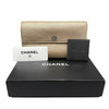 CHANEL- 07C Metallic Gold Leather / Silver Hardware Wallet CC Caviar