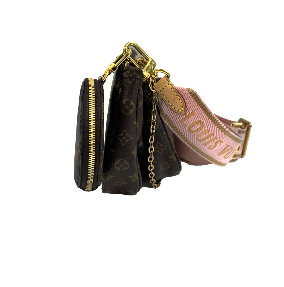 🌸 Louis Vuitton Multi Pochette Accessoires Monogram Pink Clutch Crossbody  🌸