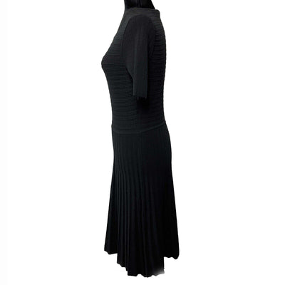 BOSS HUGO BOSS - New w/ Tags - Frida A-Line Knit Short Sleeve Black Dress - S