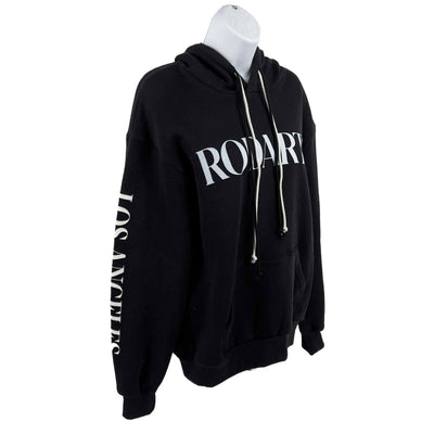 Rodarte Logo Hoodie Sweatshirt - Black, White - XS - Jacket Coat