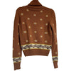 Chanel Cashmere Sweater Tribal Women Brown Turtleneck Pullover 36 US 4 Small Top