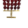 CHANEL - Collection 29 - Vintage Faceted Bead Multi Layered Red Bracelet