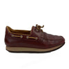HERMES - Leather Lace Up Nautical Burgundy Platform Loafers - 38 US 8