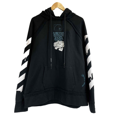 Off White - Dripping Arrows Incompiuto Hoodie - Black Jacket - Size S