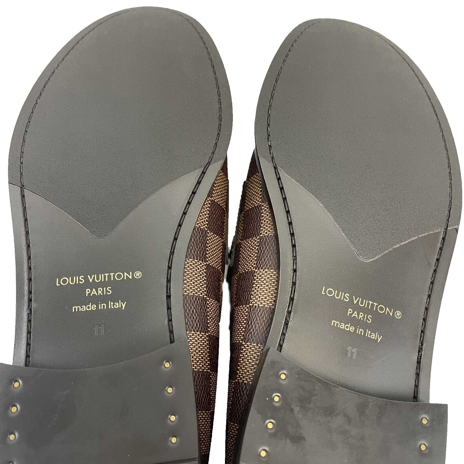 Louis Vuitton shoes Epi Brown Leather " Major Loafers Men Size LV 9 US  10***