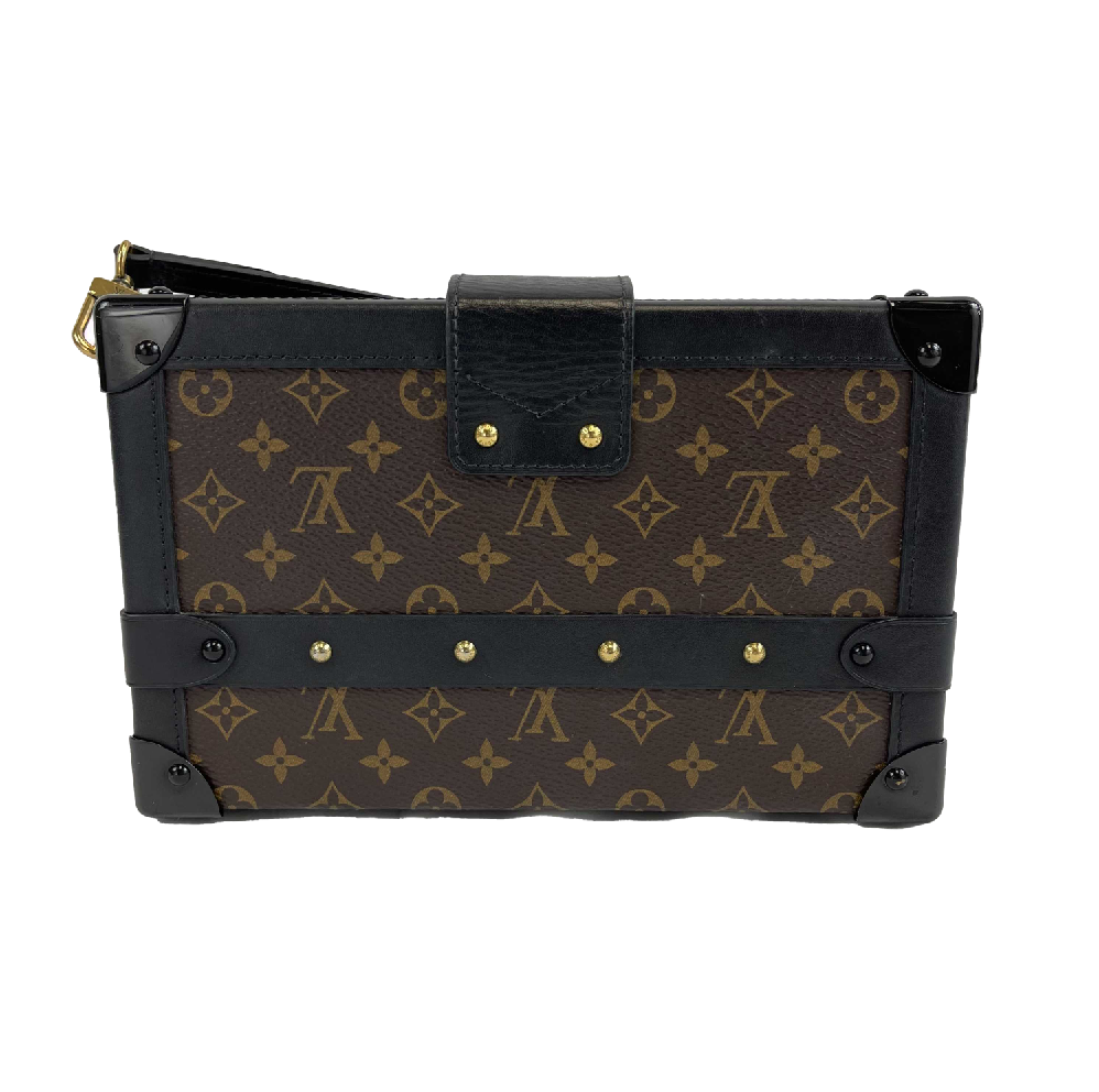 Louis Vuitton Petite Malle Monogram Black/Brown in Canvas with Gold-tone -  GB