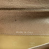 CHANEL- 07C Metallic Gold Leather / Silver Hardware Wallet CC Caviar