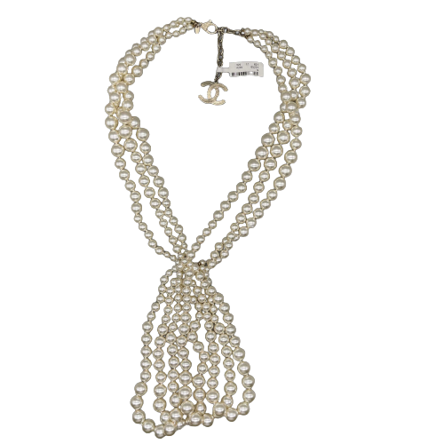 CHANEL - New w/ Tags - B14 White Faux Pearl Multi-Stranded