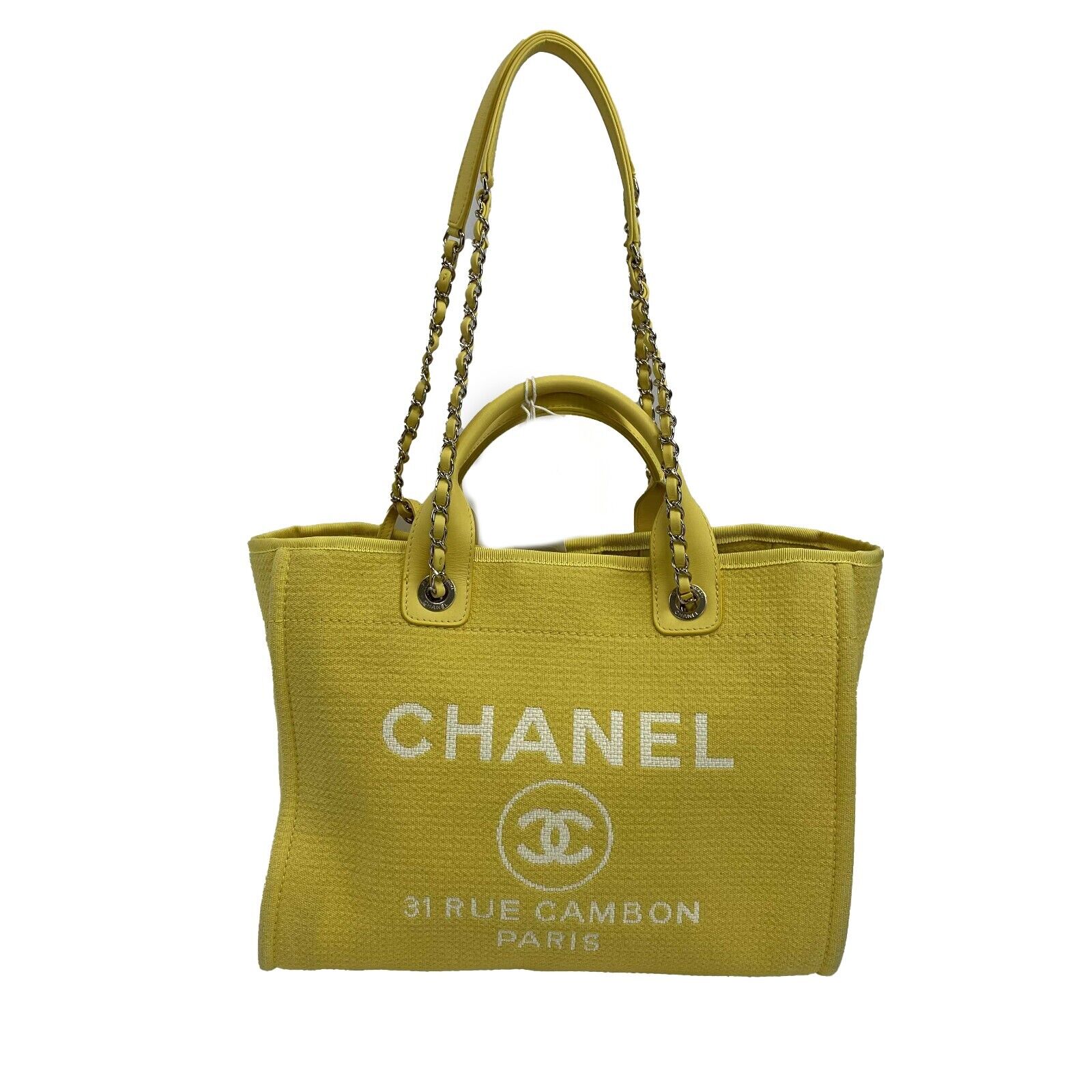 Chanel - 23C Deauville Small Shopping Tote - Yellow Boucle w/ Shoulder -  BougieHabit
