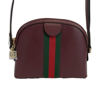 Gucci - NEW Ophidia Small Shoulder Burgundy GG Leather Crossbody