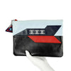 CHANEL - 16P Medium Airline Lambskin Leather Pouch /Clutch - Blue Red Black - CC