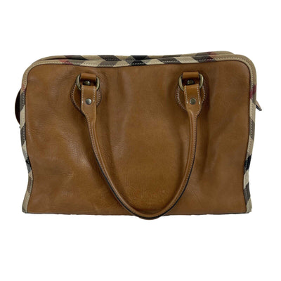 Burberry - Top Handle Bag - Leather Brown Shoulder Bag