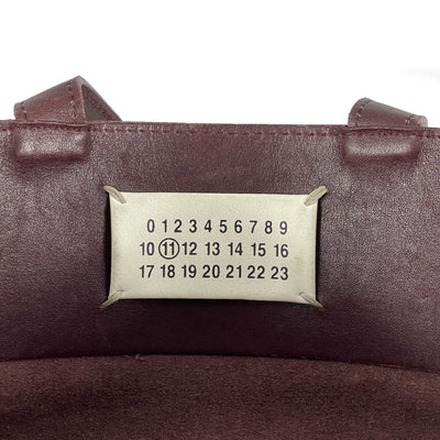 Maison Martin Margiela - Burgundy Leather Icons Shopping Tote / Clutch