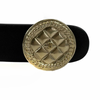 CHANEL - Excellent - B15K Quilted Medallion CC Coin - Black Belt - Size 80 - 32