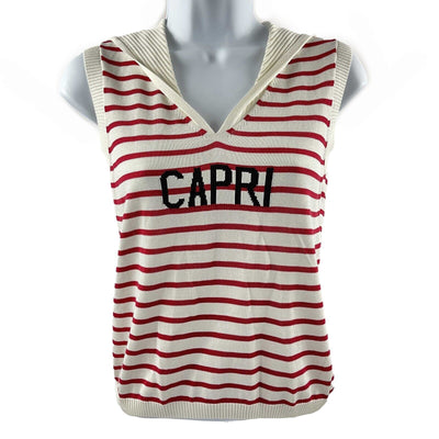 Christian Dior - Dioriviera Capri Striped Sailor Tank - Red - 34- US 2 - Top