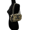 CHANEL - Summer Night Medium Flap Classic Satin/Sequin Black Gold Shoulder Bag