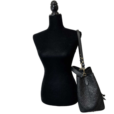 Louis Vuitton - NéoNoé MM in Monogram Empreinte Black Leather w/ Handle & Strap
